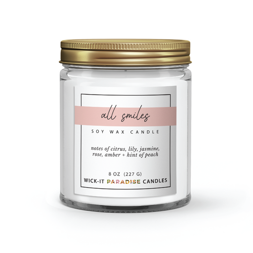 Wick-it Paradise All Smiles 8oz Candle