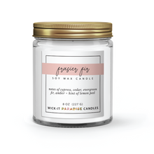 Load image into Gallery viewer, Wick-it Paradise Fraiser Fir Scented 8oz Candle