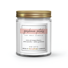 Load image into Gallery viewer, Wick-it Paradise Gardenia Petals 8oz Candle