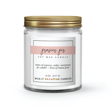 Load image into Gallery viewer, Wick-it Paradise Fraiser Fir Scented 8oz Candle
