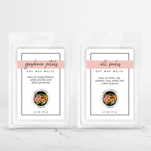 Load image into Gallery viewer, Gardenia Petals + All Smiles Scented Wax Melts

