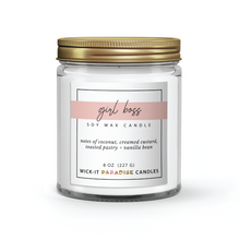 Load image into Gallery viewer, Wick-it Paradise Girl Boss 8oz Candle
