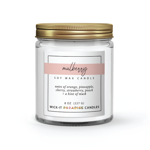Wick-it Paradise Mulberry 8oz Candle