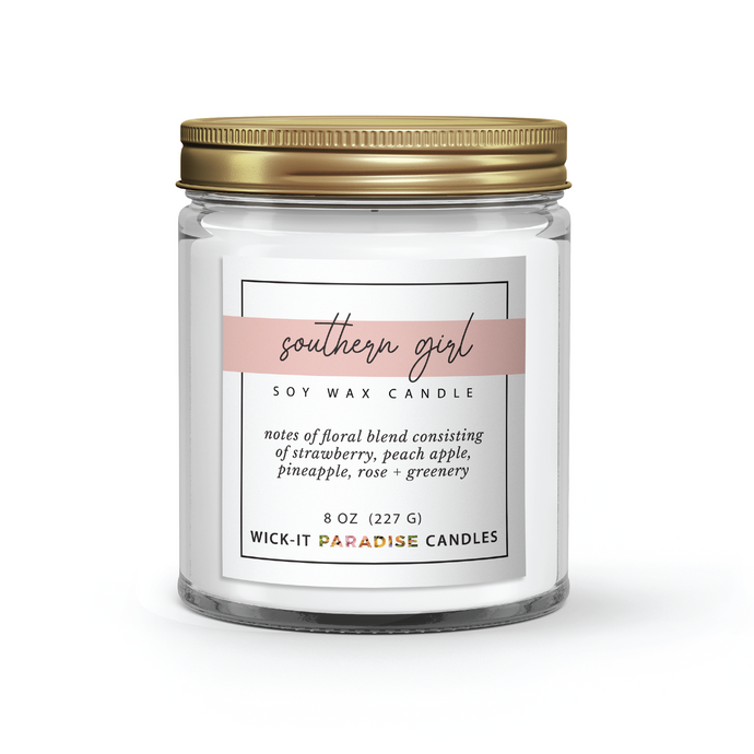 Wick-it Paradise Southern Girl 8oz Candle