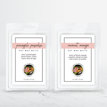 Load image into Gallery viewer, Pineapple Paradise + Coconut Mango Scented Wax Melts
